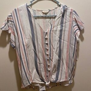 Multi-colored striped top